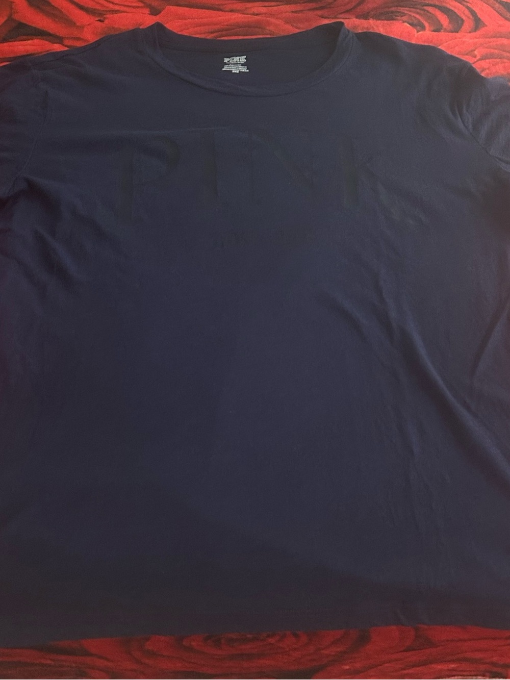 PINK Victoria's Secret Navy Short-Sleeve Crew Tee